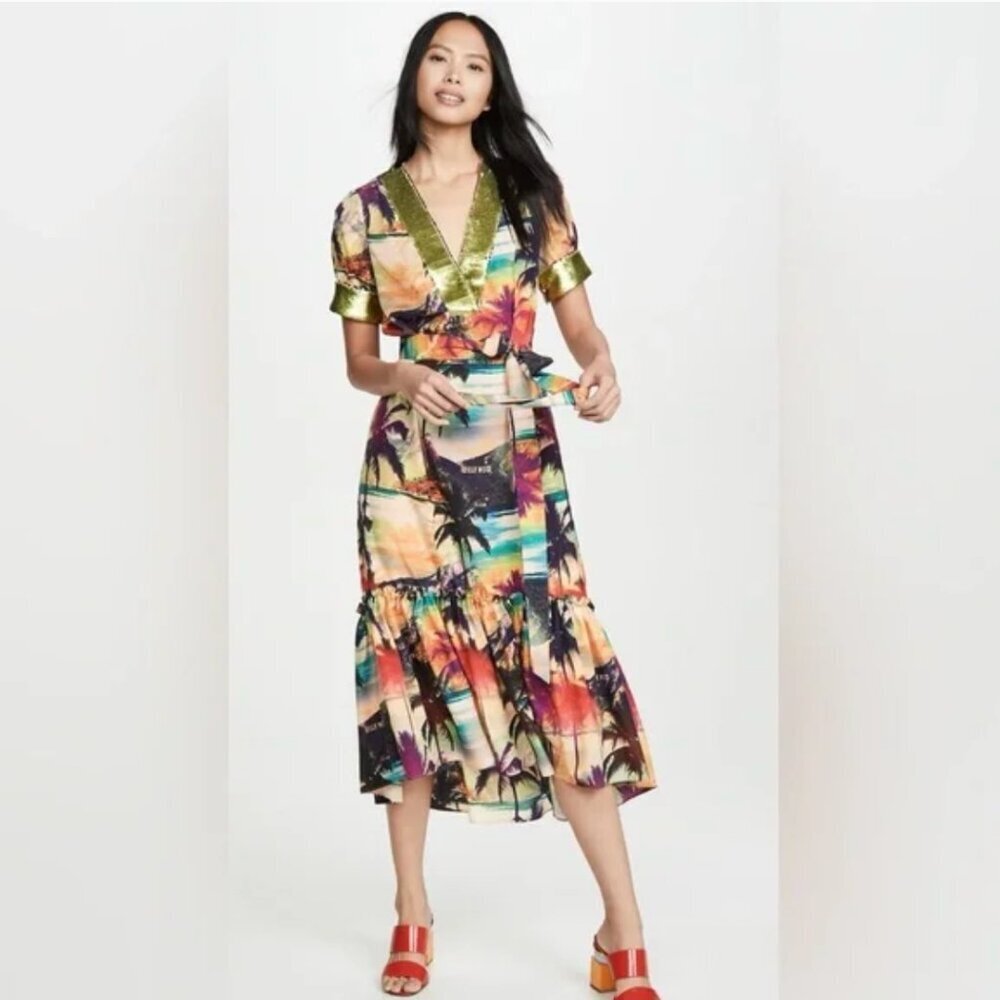 LE SUPERBE Beachwood‎ Canyon Palm Dress Size Large